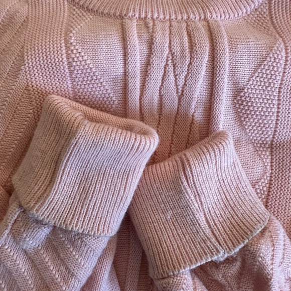 Rodier Paris Vintage Pink Wool Blend Sweater Oversized Fit M/L - Picture 5 of 7